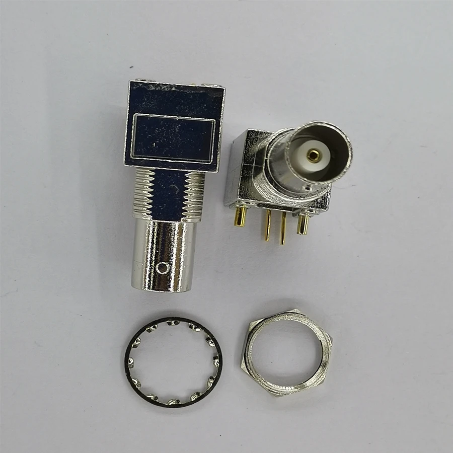 10 Teile/los BNC-KWE BNC Buchse/Jack Stecker 50-ohm Panel-Mount 90-grad Für CCTV Kamera