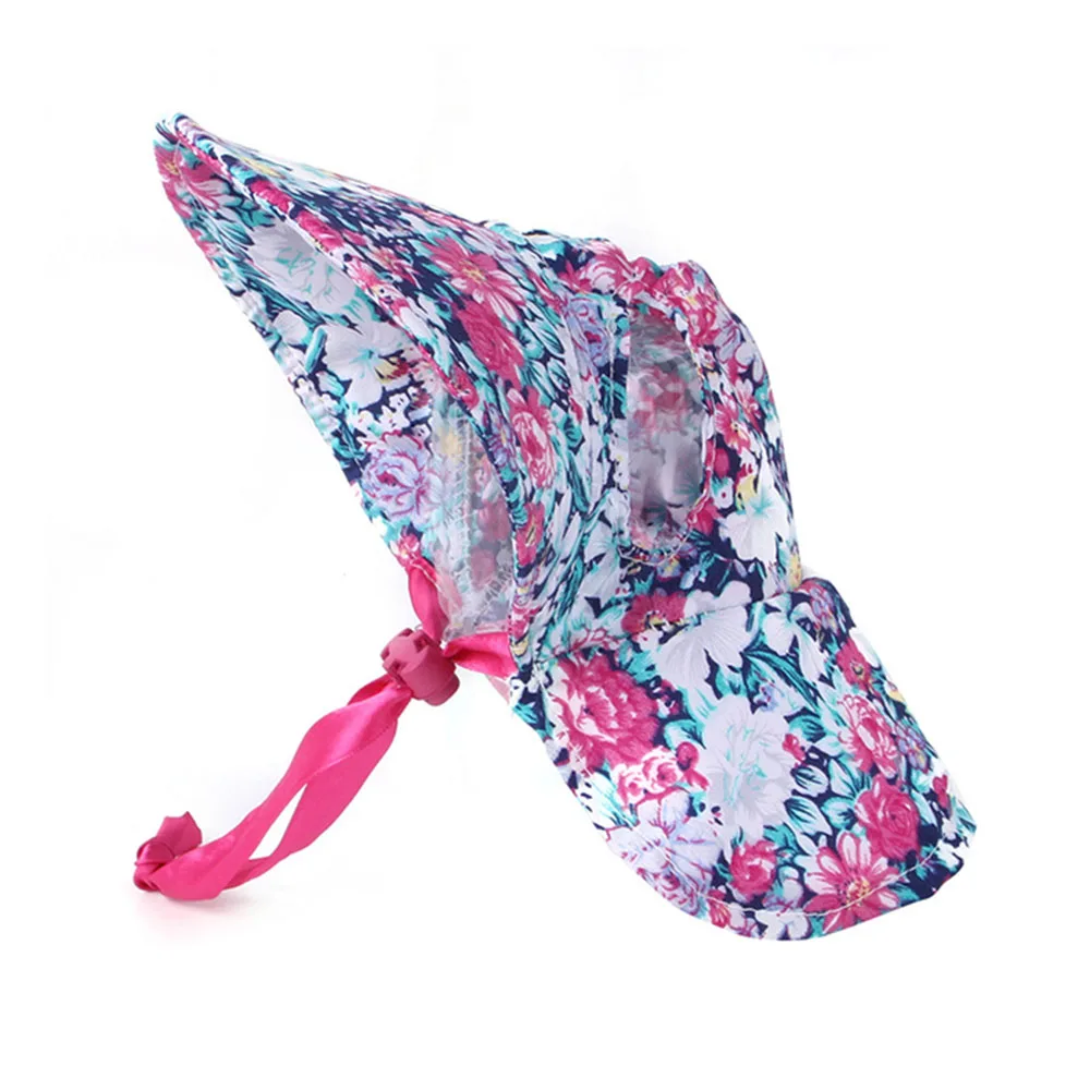 Cappello Per Cani Con Fori Orecchie - Berretto Regolabile In Denim, Protezione Solare Per Cani Media Taglia - Foto 3