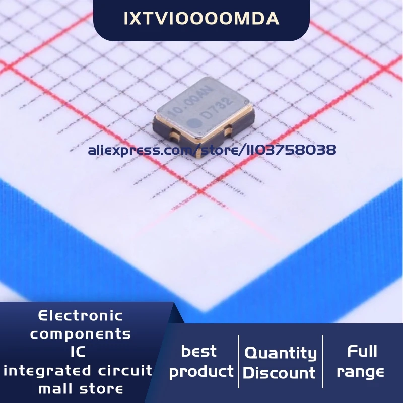 50개/묶음 1XTV10000MDA DSA321SDN 10MHZ ±1.5ppm 3225 4P 크리스탈 오실레이터 공진기 4-SMD 재고 있음