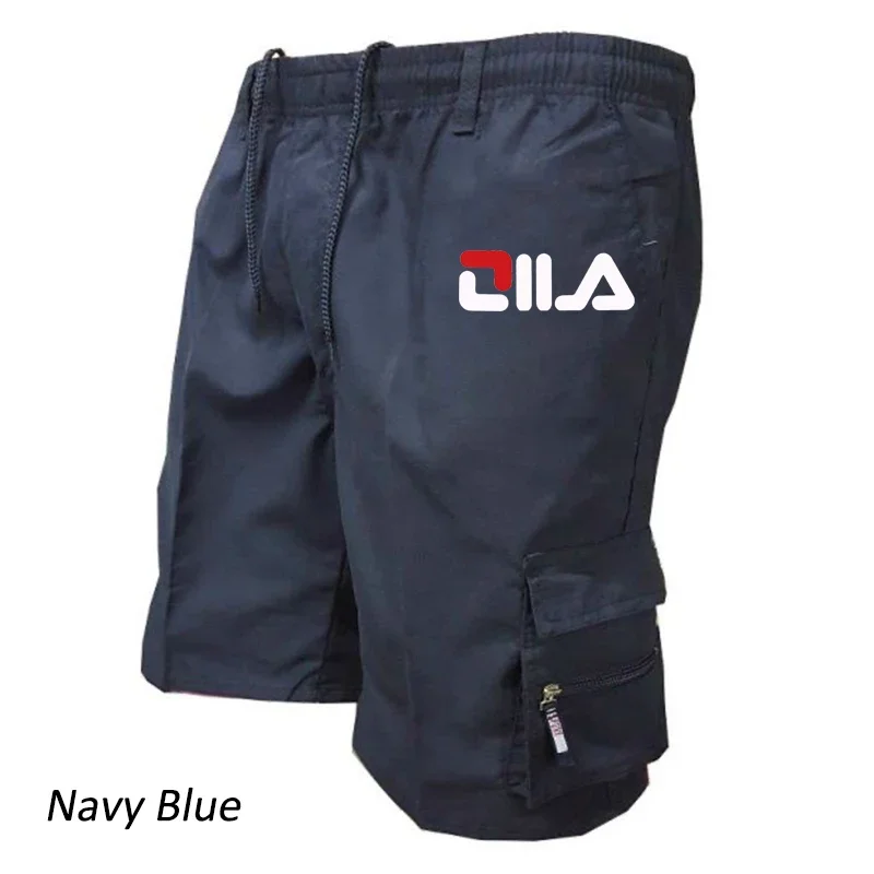 2025 Summer Casual Pants Jogging pants Men's fashion loose print multi-pocket shorts High quality drawstring tracksuit pants 3
