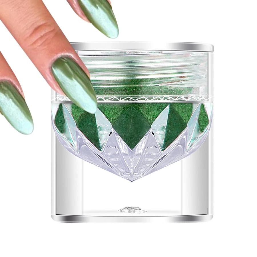 Aurora Pearl Metallic Nail Powder Chrome Effect