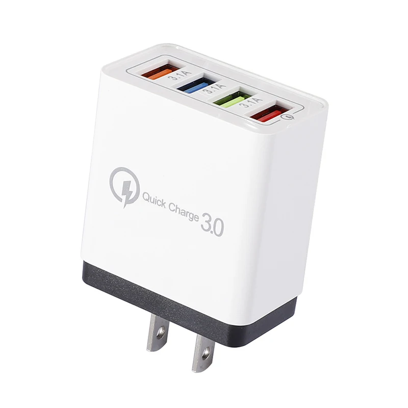 USB Hub Wall Charger 1Pcs 4 Port Fast Quick Charge QC 3.0 For Xiaomi Huawei Oppo battery charger,wireless charger