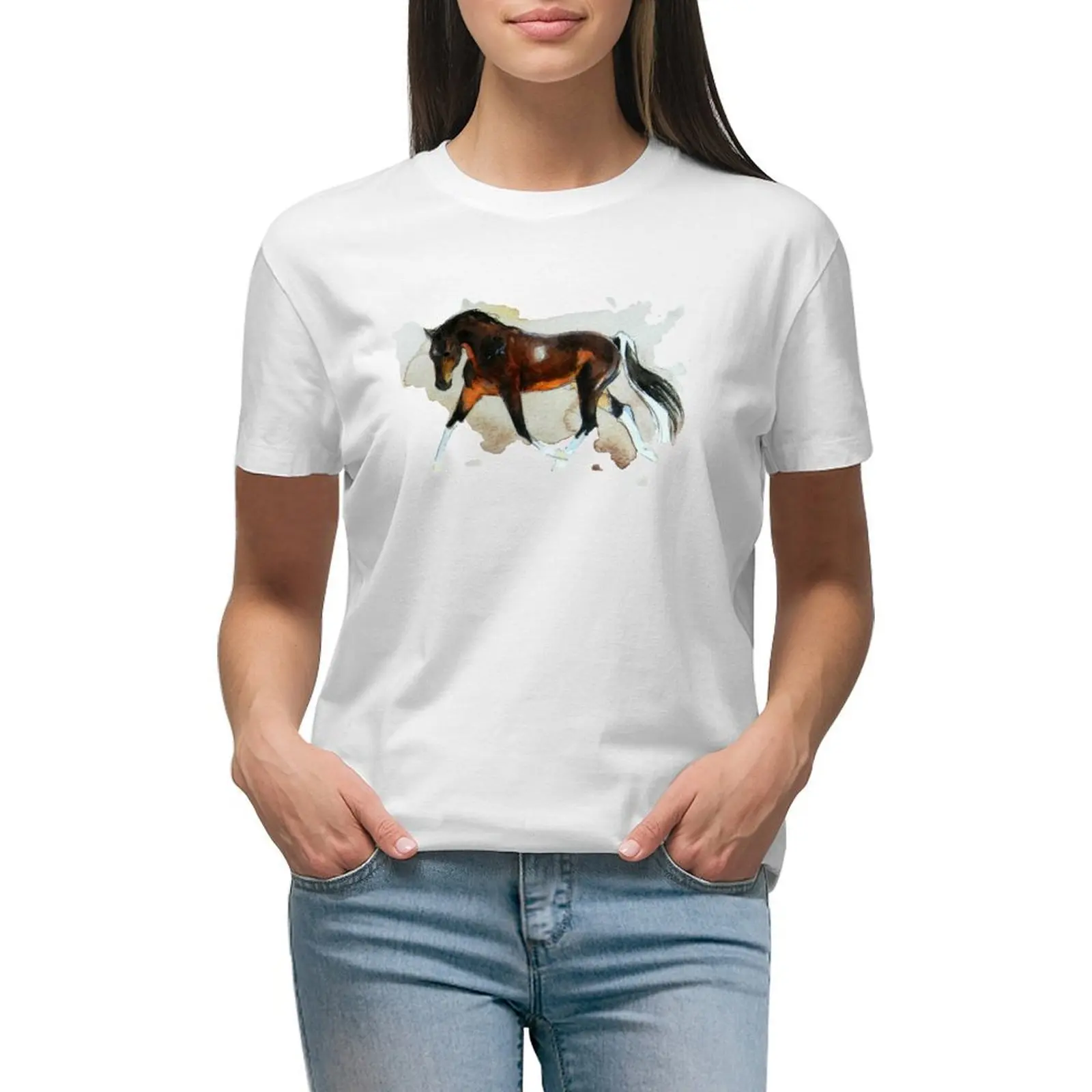 Ritratto Di Orbi T-Shirt Manica Corta Tee Lady Clothes Kawaii Clothes Ariat Shirts For Women