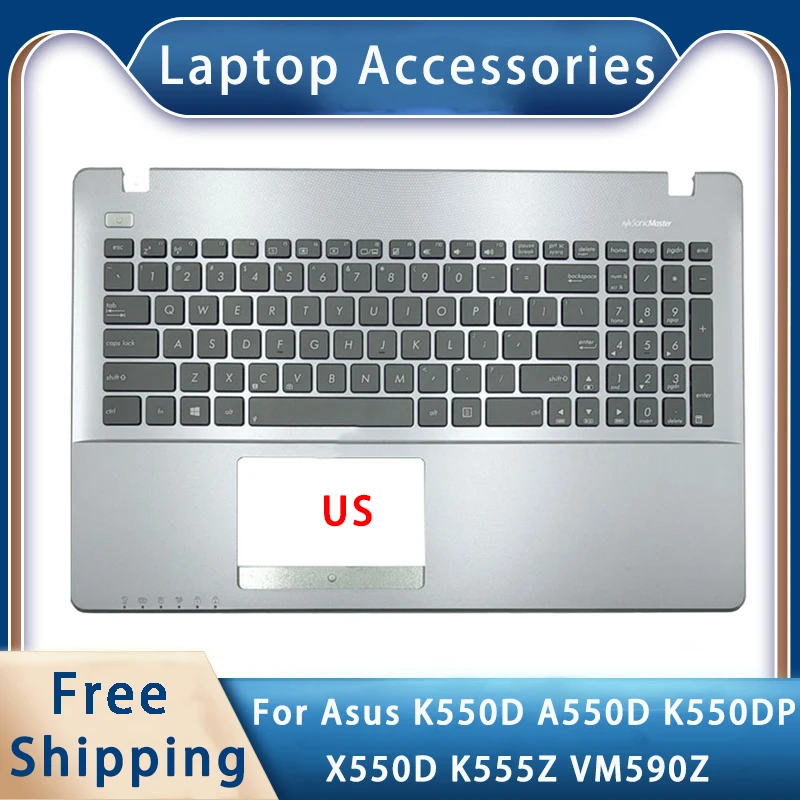 

Новинка для Asus K550D A550D K550DP X550D K555Z VM590Z; Сменные аксессуары для ноутбука, Упор для рук/клавиатура