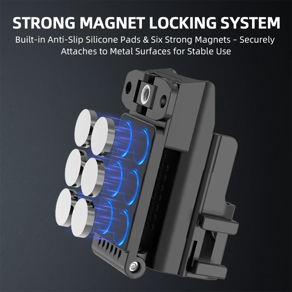 Portable Camera Mount Clip Holder Adapter Adjustable Magnetic Bracket Anti-Slip Base for DJI OSMO Pocket 3 Camera Accessories
