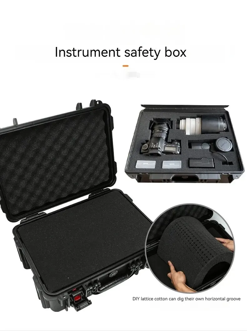 Portable Precision Instrument Safety Protection Box, Thickened Pp Material/includes Universal Cotton Multi-functional Tool Box 5