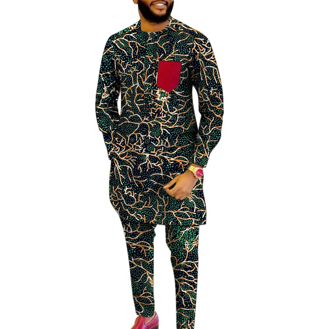 Gozie Long Sleeve Ankara Outfit - Image 3