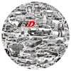 10/30/75PCS Anime Black White Initial D Stickers Graffiti Funny Kids DIY Decals Gift Toy for Wall Notebook Bike Cartoon Sticker 1