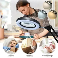 72LED 8X/10X NEW Illuminated Magnifier USB 3 Colors LED Magnifying Glass for Soldering Iron Repair/Table Lamp/Skincare Beauty 5