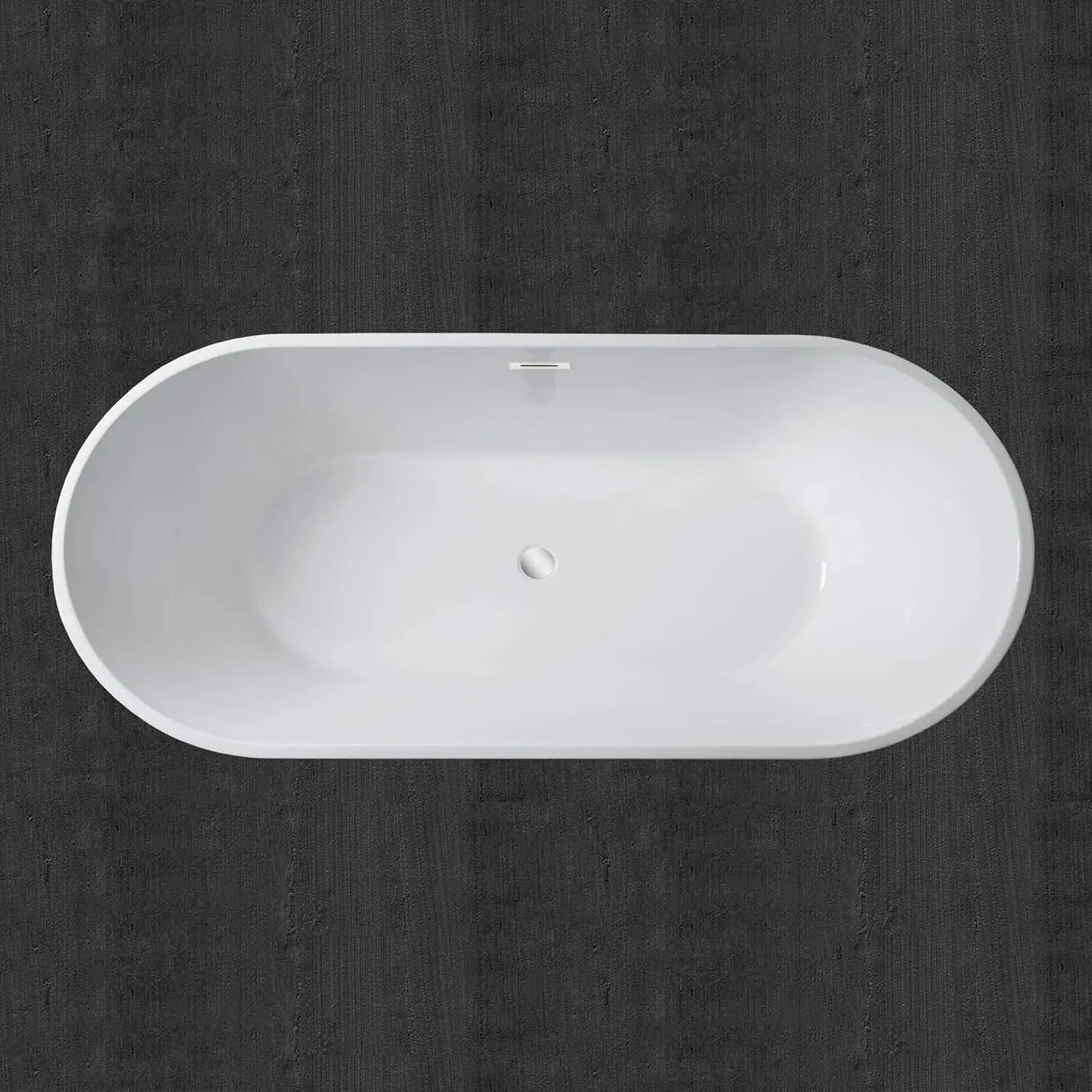 71 inch Acrylic Freestanding Bathtub Contemporary Soaking White Tub with Chrome Overflow and Drain easy maintenance 4