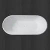 71 inch Acrylic Freestanding Bathtub Contemporary Soaking White Tub with Chrome Overflow and Drain easy maintenance 4