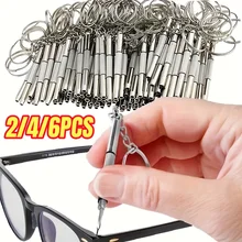 2/4/6Pcs 미니 3 In1 안경 스크루 드라이버 안경 광학 휴대용 안경 시계 수리 키트 실용적인 가정용 손 도구