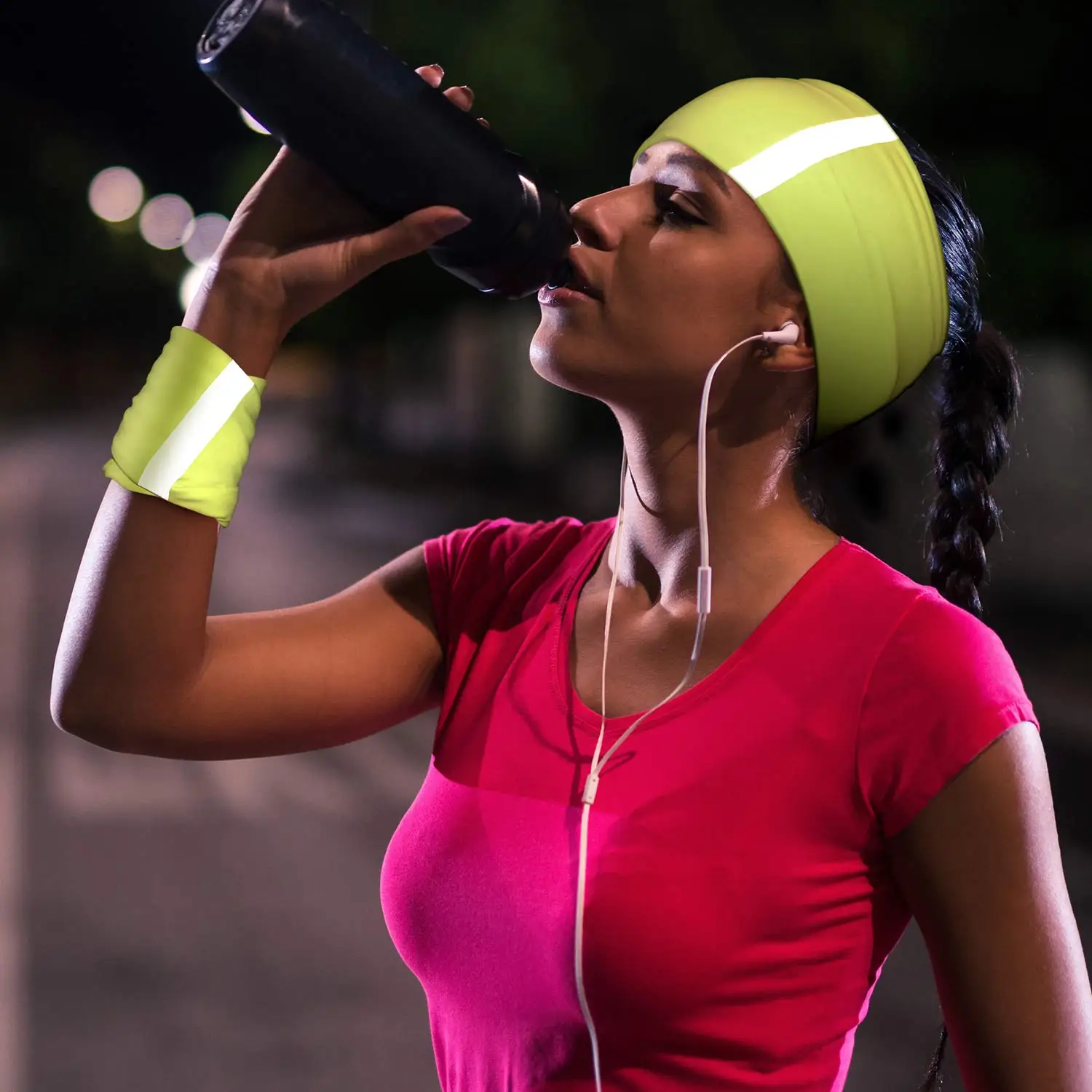 High Visibility Neck Gaiter Reflective Summer Bandana Wind Dust Sun Protection Scarf Multi-purpose Headdress neck gaiter