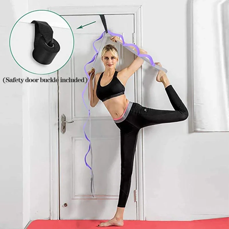 Enhanced Non-Elastic Stretch Strap for Yoga, Pilates, Dance, and Physical Therapy