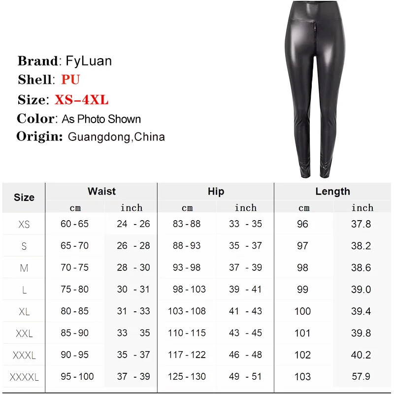Women Matte Black PU Leather Pants Double Zippe High Waist Leggings Thick Elastion Slim Nightclub Leggings Ankle-Length Trousers women pants denim trousers