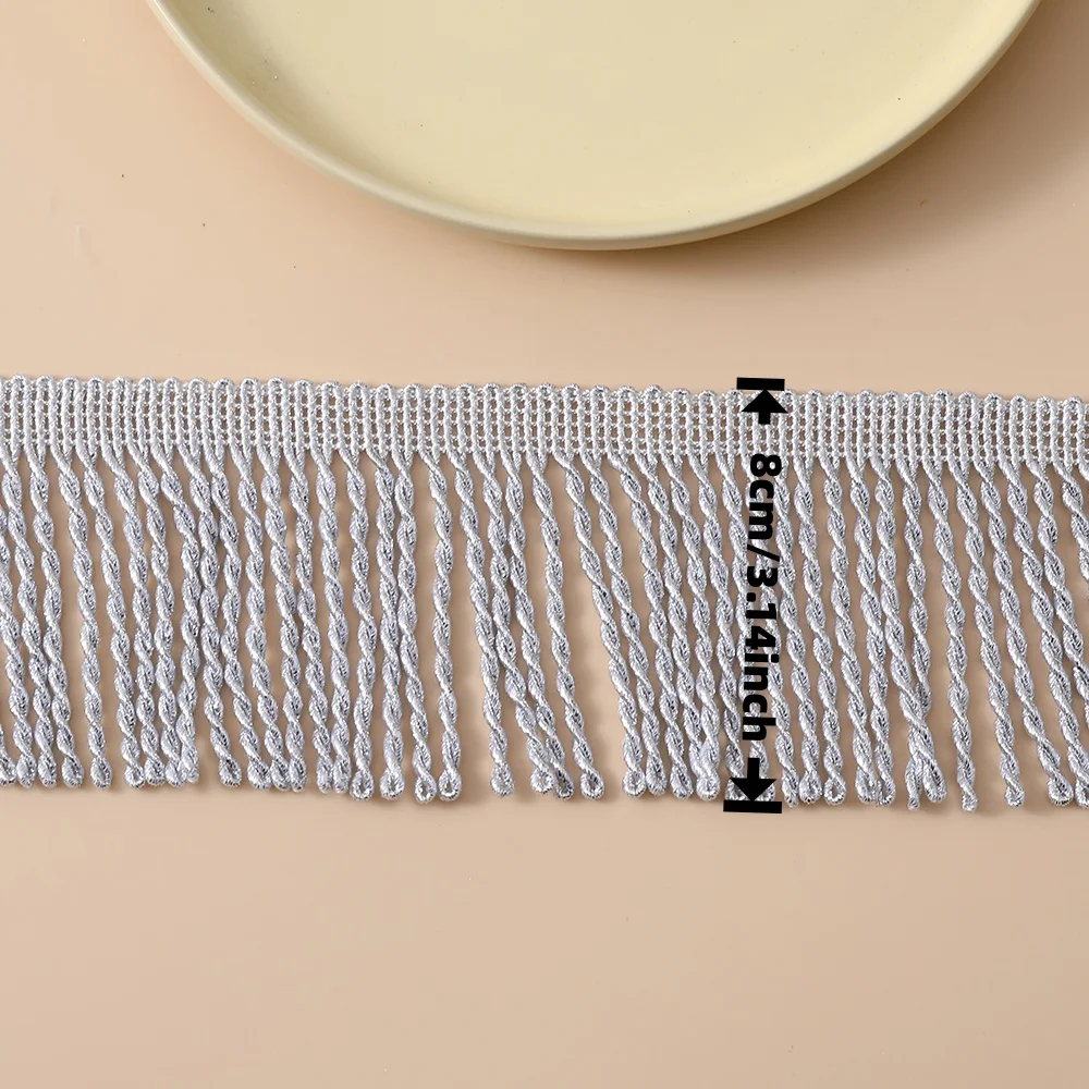 2야드/묶음 실크 태슬 프린지 트림 레이스 리본 레이스 트림 자수 레이스 원단 재봉 의류 신발 가방 장 태슬 쥬얼리 DIY용