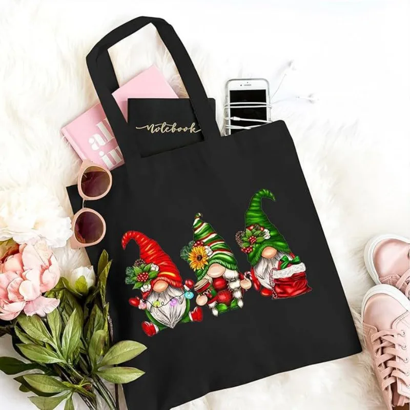 Cloth Christmas Gift Canvas Bag Snowman Three Dwarfs Bag Christmas Eve Tote Bag Candy Handbag Navidad Joy 2025 Party Supplies LI