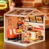 Robotime Rolife Super Creator Series Plastic Dollhouse Building Blocks for Kids Yum Burgers Leisurely Cheers Bar Sweet Sips Tea 2
