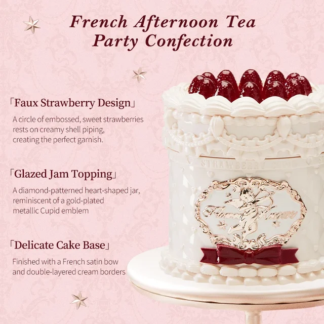 Flower Knows Strawberry Cupid Collection Cake Lip Cream 5ml Velvet Lip Tint - High Pigment Color Longwear Matte Lipstick