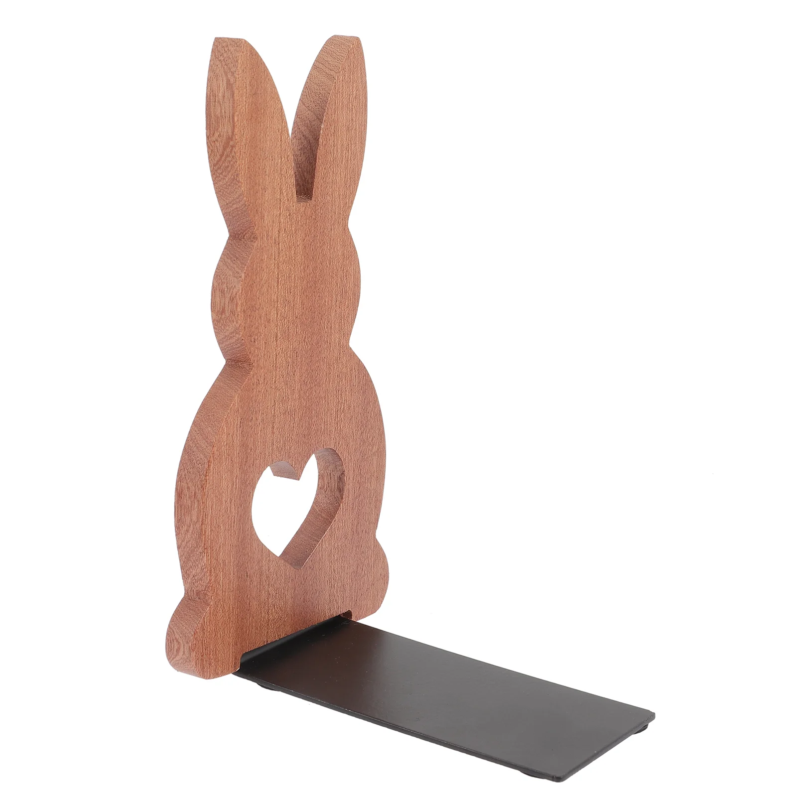 Decorative Book Ends Bookends Decoration Shelf Holder Wooden Support Rabbit Shaped Animal Desktop