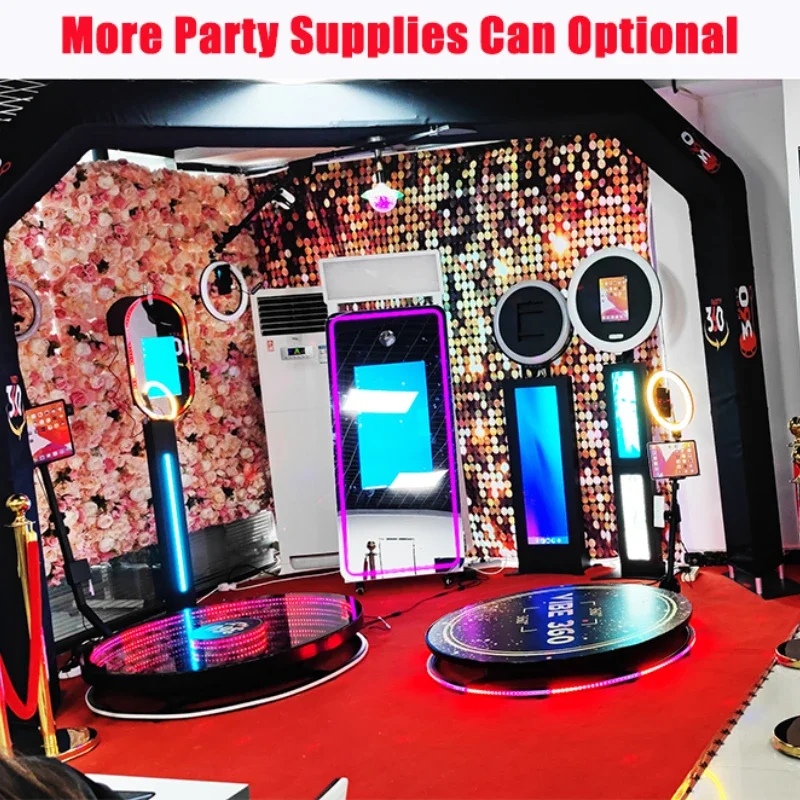 

USA Warehouse Original Factory Spin Photo Booth 360 Video Booth for Party Camera 360 Photo Booth Automatic 115cm Party Supplies