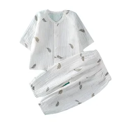 Baby Clothes Sets Boys Girls Long Sleeve Outfits Newborn Muslin Cotton Pajamas Shirt Tops+Pants Suits Homewear Cloth 2PC 0-4T