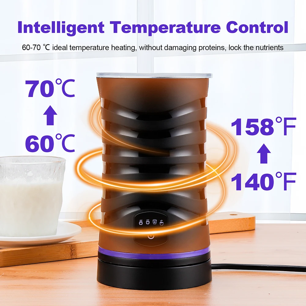 4-IN-1 Electric Automatic Milk Frother Maker Steamer Frother Machine For Coffee Cappuccino Latte Coffee Hot and Cold Foam Maker