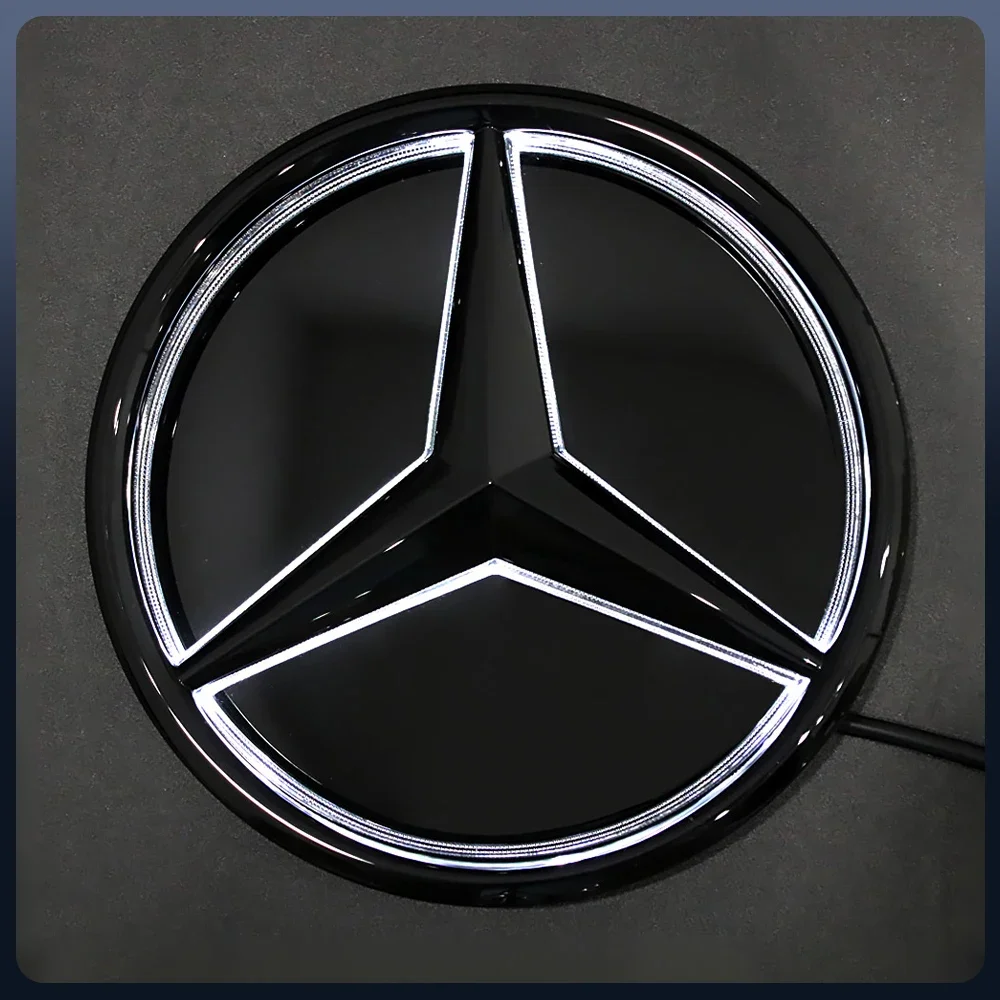 메르세데스 벤츠 GLC GLE GLS-클래스 2016-2019용 프론트 그릴 LED 스타 엠블럼 라이트 배지