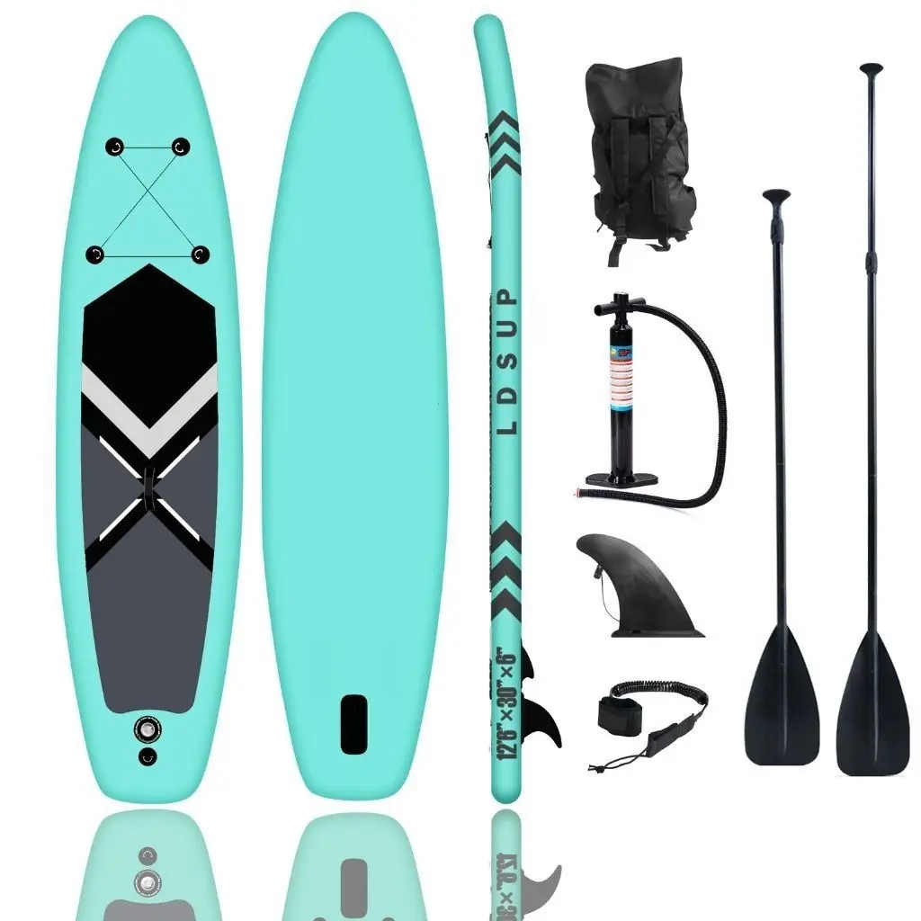 Hot Green Stand Up Paddle Boarding Paddle Board Universal Paddle Board 6 Inches Thick With Blackfin universal pcb magnetic fixture soldering groove with 6pcs magnetic pins pcb board holder motherboard fixture mainboard clamp