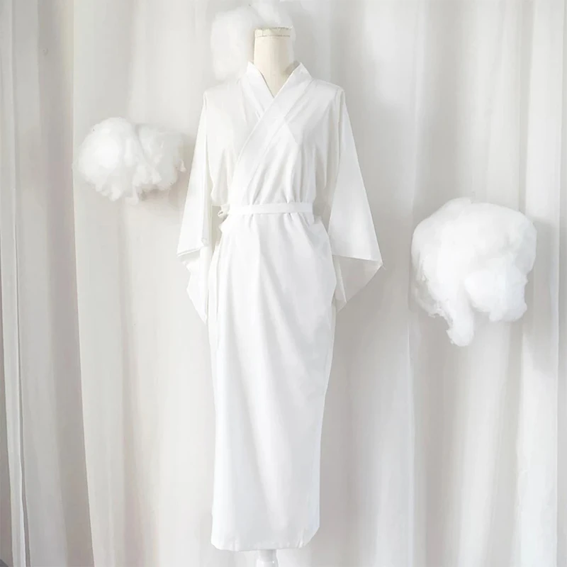 Women Traditional Japanese Kimono Juban Yukata Dress Long Robe With Belt Gown Haori Kimonos Inner Wear Accessories