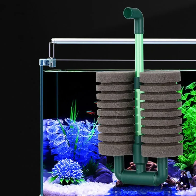 

New Bio Sponge Filter for Aquarium Fish Tank Shrimp Pond Air Pump Biochemical Filtration Noiseless Foam aquarium accessories