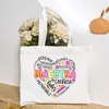 Spanish Teacher Pattern Print Tote Bag Large Capacity Travel Shower Handbag Portable Zipper Pouches Commuting To Work Handbags 5