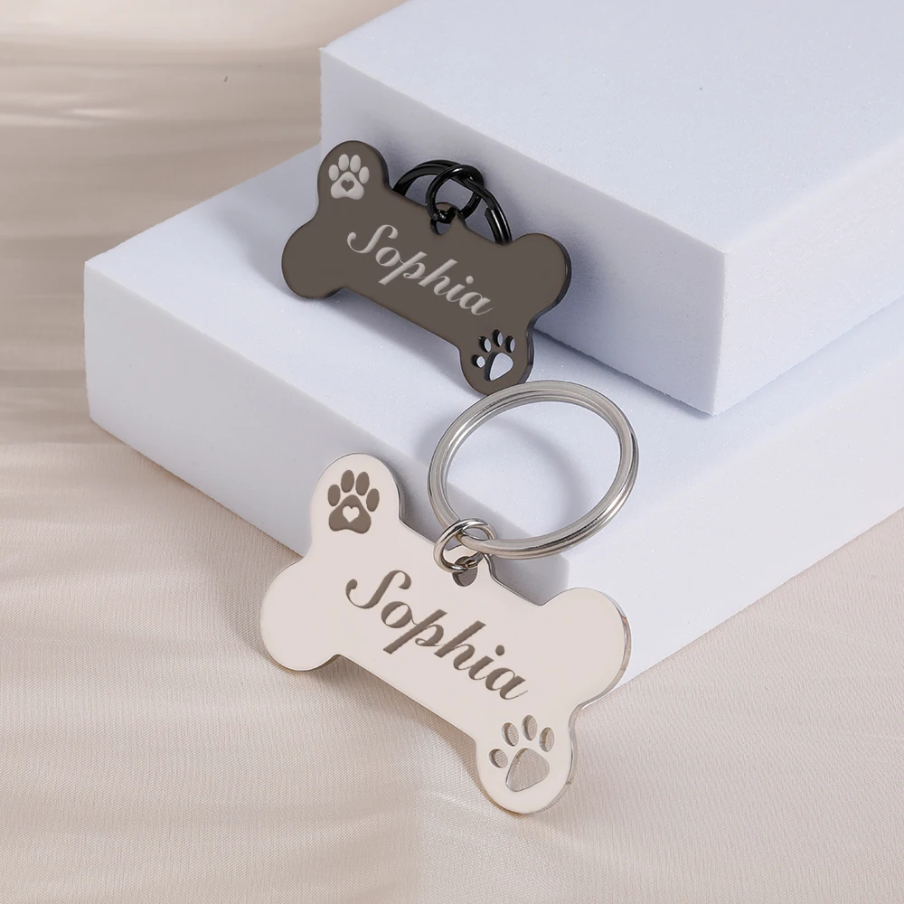 Keychain para Cat, Puppy, Dog Collar Tag