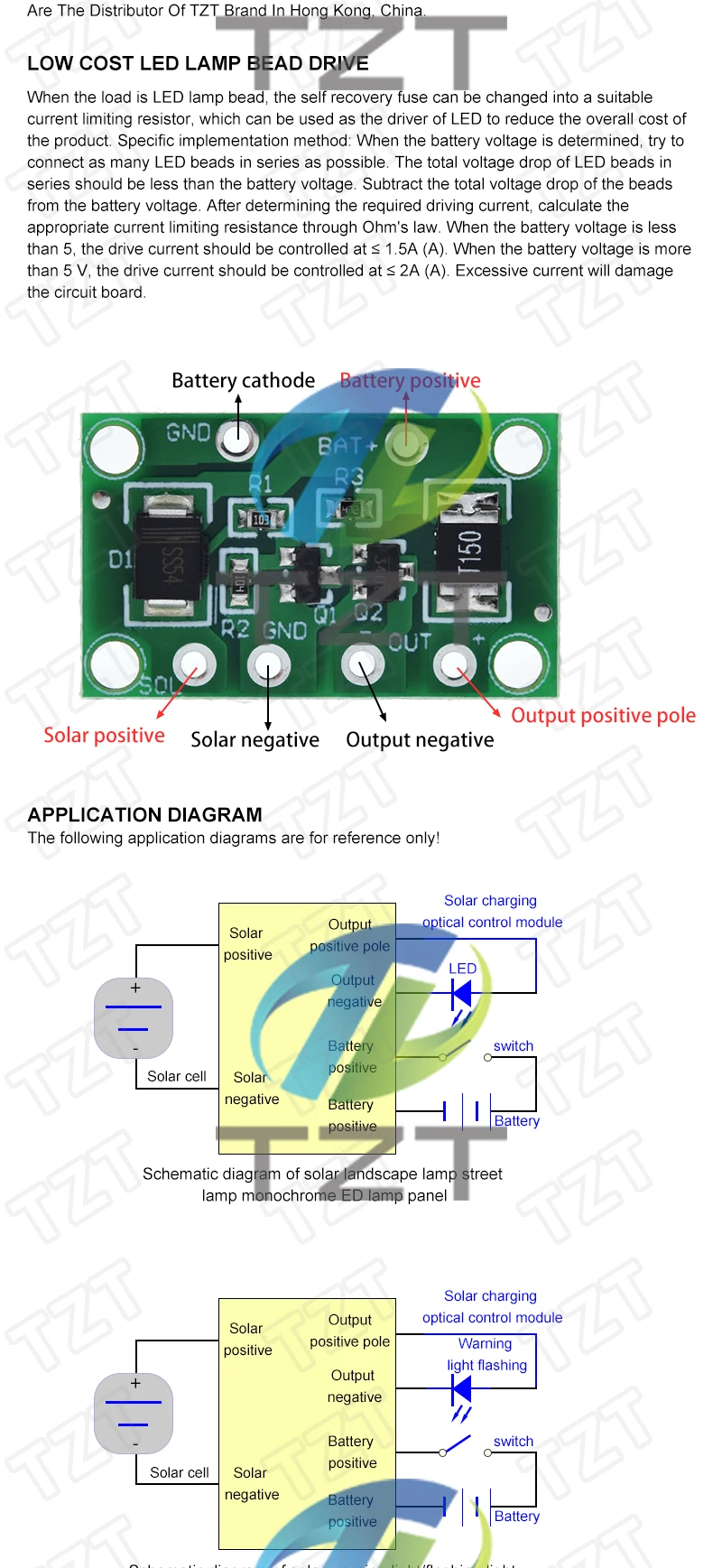1/3 stücke Solar PCB Controller 3,2 V 3,7 V 6V 12V 1A Licht Control Solar Rasen Lampe landschaft Lampe Schalter Batterie Ladegerät Controller – Detail 2
