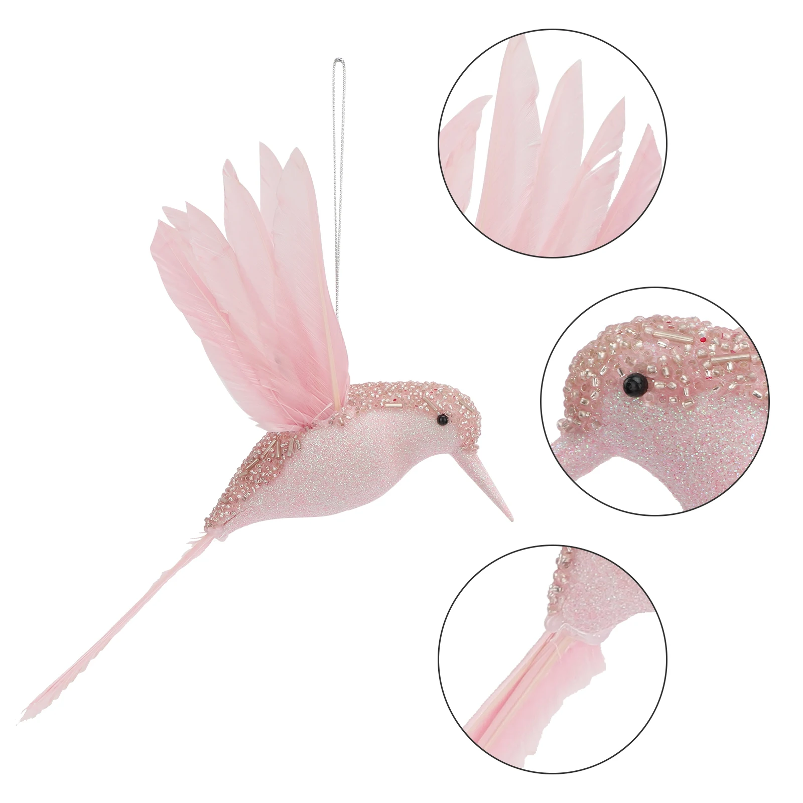Handmade Artificial Colorful Hummingbird Simulation Foam Pigeon Mode Home Decor Christmas Tree Pendant Handicraft Bird Ornaments