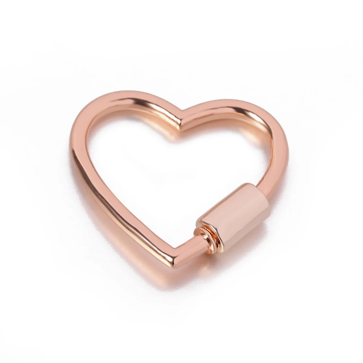 Heart Shaped Opening Buckle Metal Spring Gate Ring Keychain Dog Chain Connection Buckles Bag Lanyards Clip Hook DIY Accessories