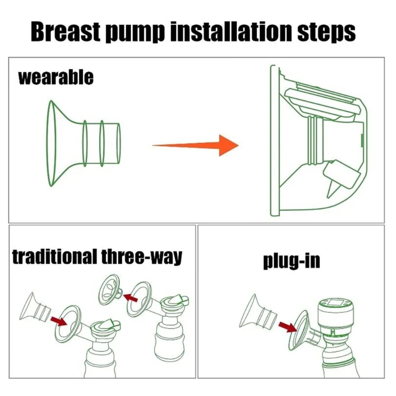 Breast Converter Adapter Wearable Breast Flange Insert Replacement 14/16/18/19/20/21/22mm Simple Installation
