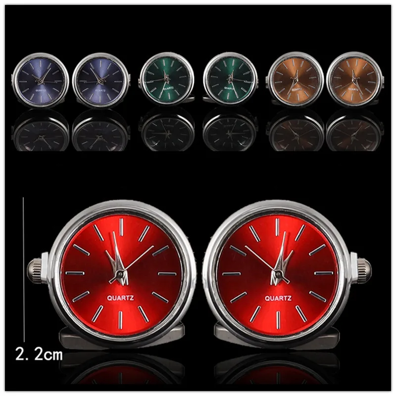 High End Mens Cufflinks Alarm Clock Watch Fashion Star All Match Shirt Cufflinks Nails French Suit Cuff Link Watch Business Gift
