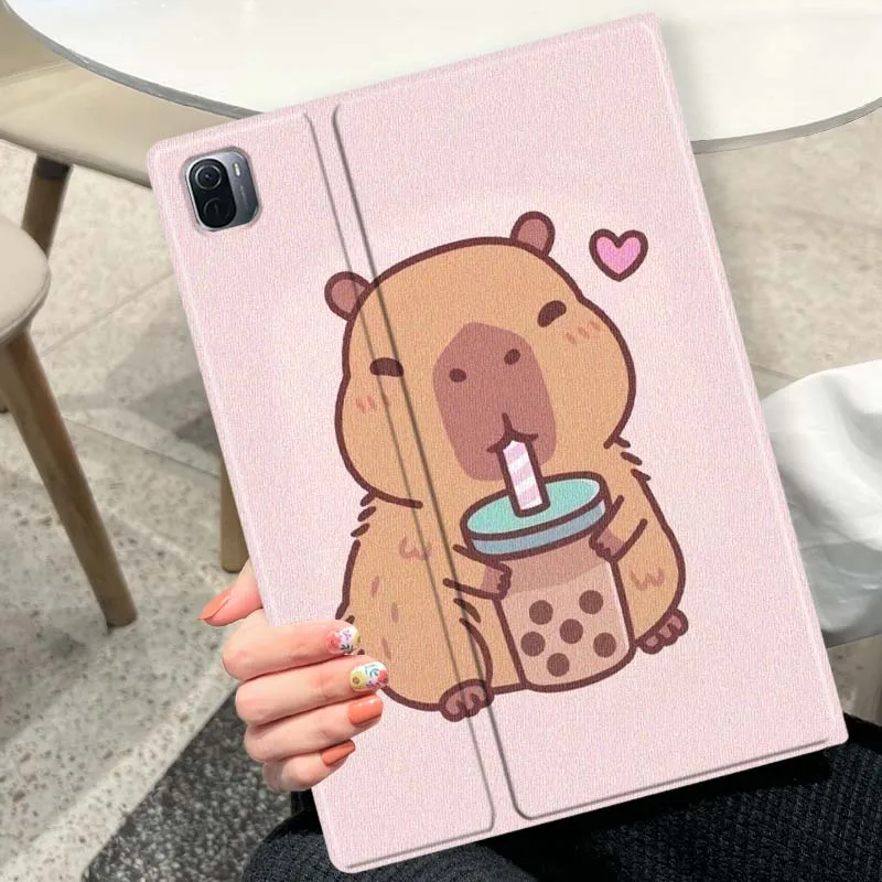 Capybara Bubble Tea Cartoon Tablet Case