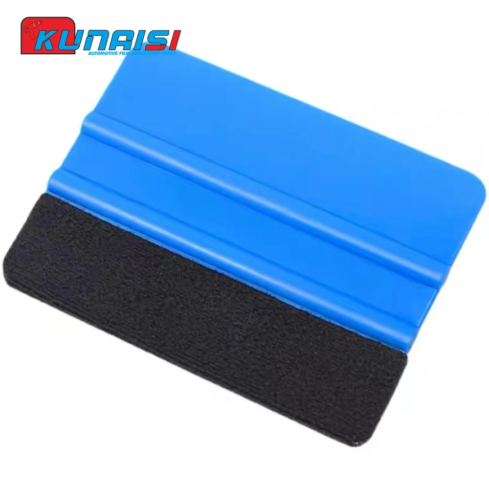 KUNAISI Car Stickers Film Install Squeegee Vinyl Carbon Fiber Scraper with Felt Squeegee Tool FilmWrapping Car Wrap Tools 10x7cm 2