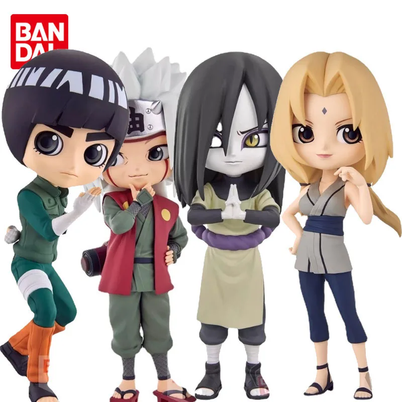 

Bandai Original NARUTO Q Posket Rock Lee Jiraiya Orochimaru Tsunade 15 Cm Anime Action Figures Toys for Boys Girls Kids Gift