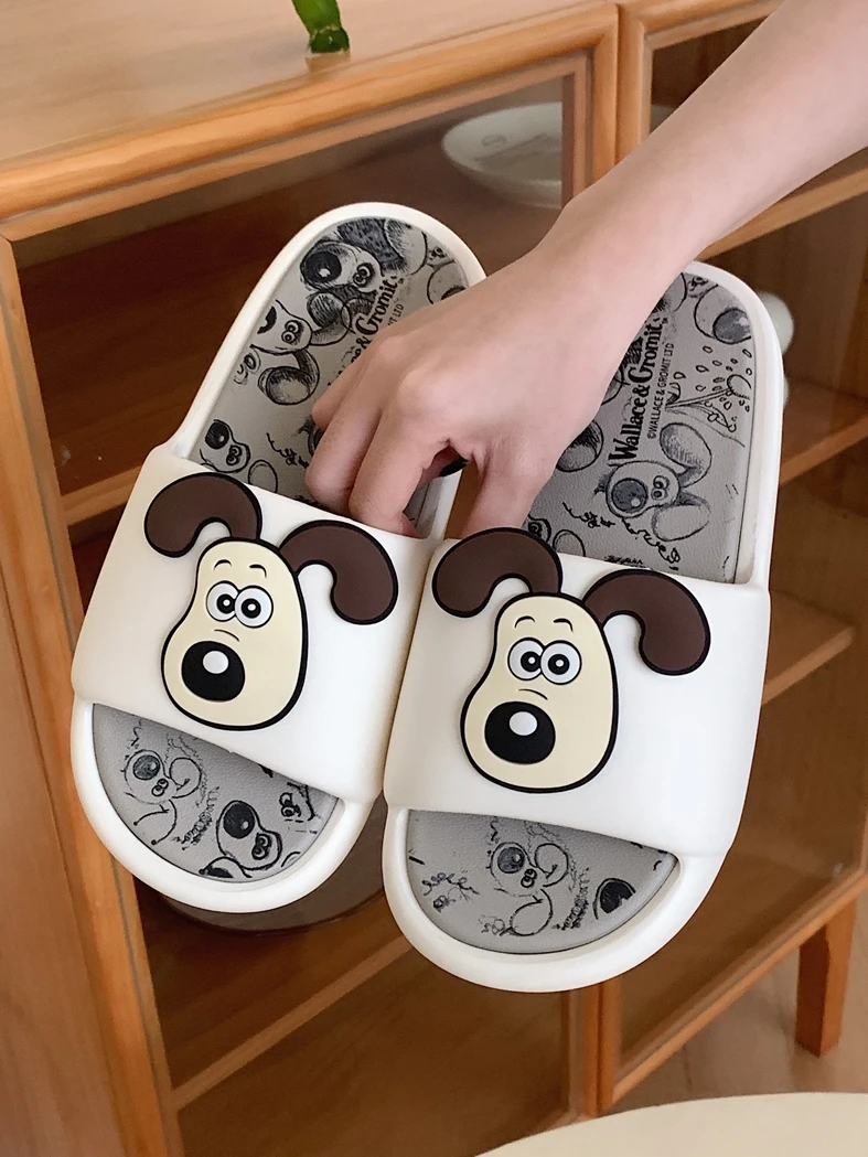 Authentic Dog Couple Summer Cool Slippers Fashion Anti Slip Versatile Cartoon Slippers For Men Women Slipper