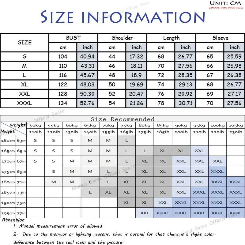 Animal Game Outdoor Men's Autumn Stand Long Casual Sweatshirts Warm Button Pullover Streetwear Jackets for Men Sport Work Coats