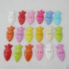 NBNNOA About 1" high Cutely Fruit Flatback Buttons Plastic Carrot Mixed Colors 50Pcs DIY Sewing Clothes Craft Accessory 4