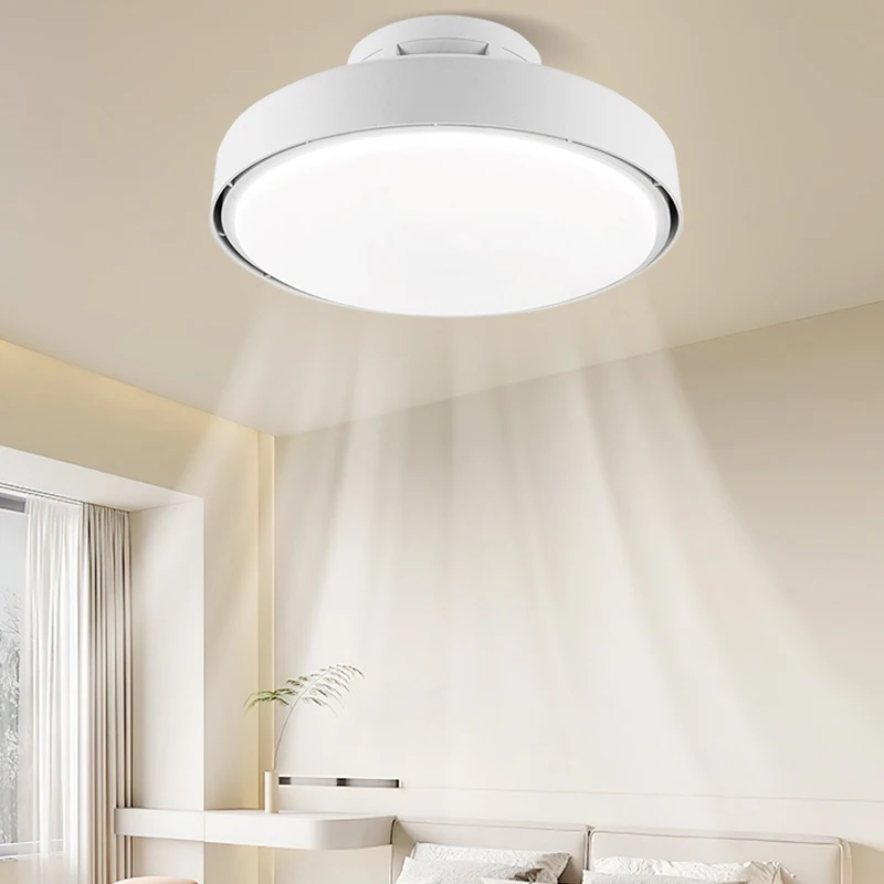 LED Invisible Bladeless Ceiling Fan Lights Simple Without Fan Blade Electric Fan Night Light Remote Control Dimming Fan Lamp