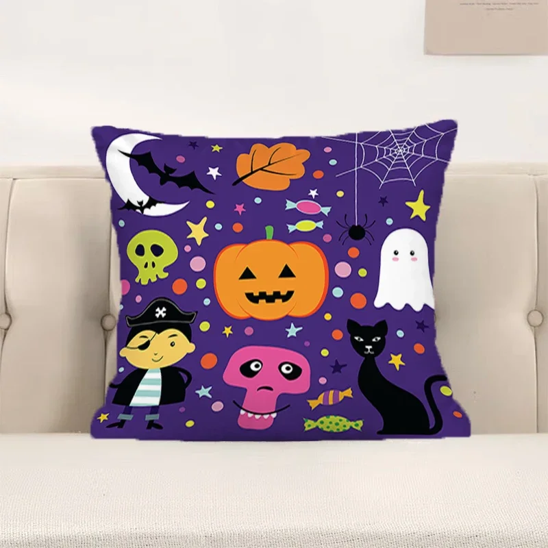 

Halloween Decorative Pillow Pillowcase Double Sided Printing Short Plush Room Decor Cushion Cover 45*45 Pillowcases Cushions