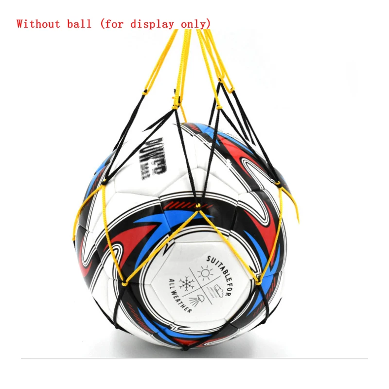 Nylon Net Bag Ball Carry Mesh for Volleyball Basketball Football Soccer Multi Sport Game Outdoor Durable Standard Black&Yellow sports bags nylon storage pouches