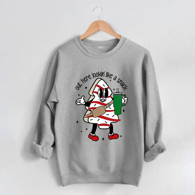 Stitch Sweatshirt for Women Cute Christmas Print Round Neck Long Sleeves  with Free Shipping on AliExpress