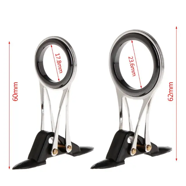 77HC Guide Ring Fishing Rod Pole Line Guides Top Rings Folding Stainless Steel Telesc 3
