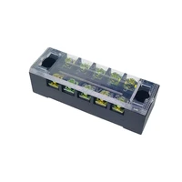 1PCS  TB1505 Dual Row Thick Copper Screw Terminal Block Flame Retardant Grounding Strip Wire Connector 600V 15A 2